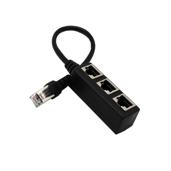 Network Cable Adapter Cable Connecting Line One Male 3 Bus CATE 6 Line - Image 4