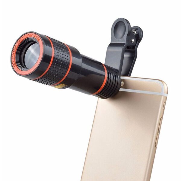 HD 8X Clip On Optical Zoom Telescope Camera Lens For Universal Mobile Cell Phone - Image 2