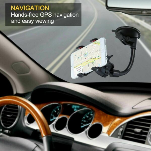 360 Car Rearview Mirror Rotation Adjustable Phone Holder Mount Multifunction - Image 3