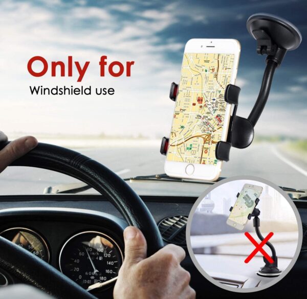 360 Car Rearview Mirror Rotation Adjustable Phone Holder Mount Multifunction - Image 4